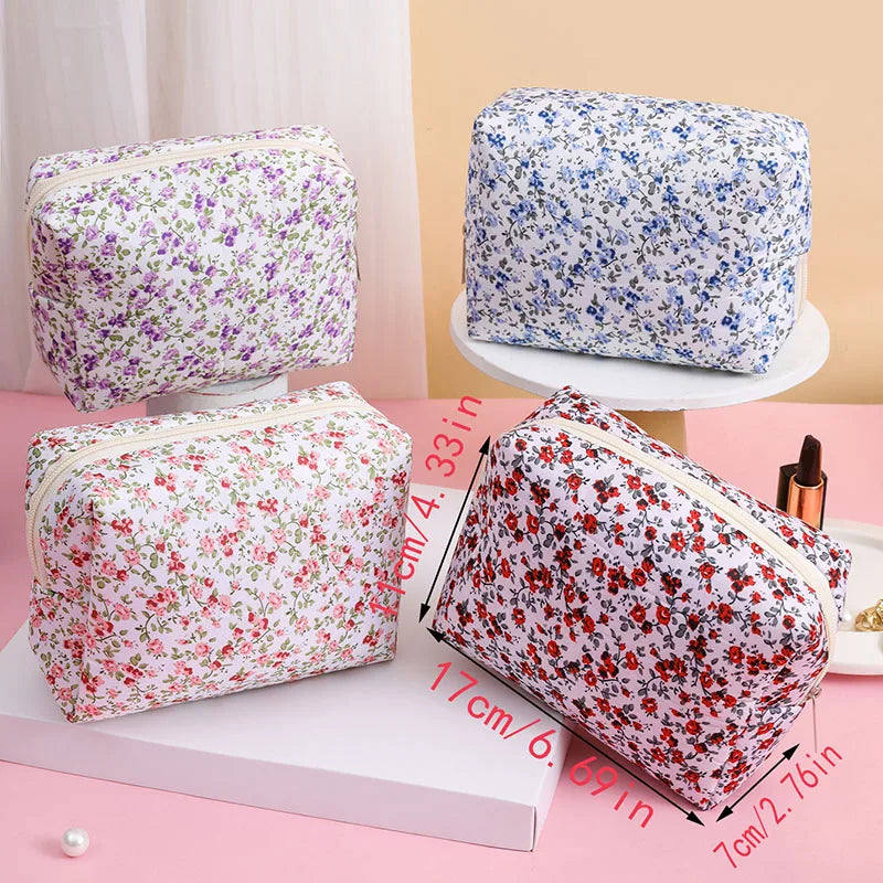 Kawaii Floral Makeup Organizer πΈβ¨ Cute Travel Case for Cosmetics & Brushes ππ