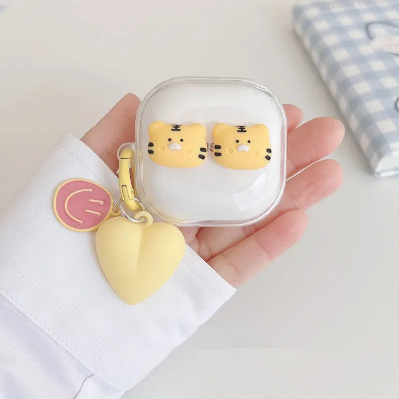 🥰 Adorable Cartoon Earbud Case 🎀 for Samsung Galaxy Buds | Cute Silicone Cover with Bracelet Charm 🌟 - Pixie Quill
