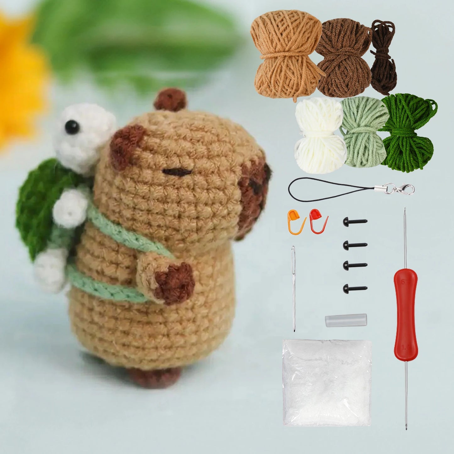 Kawaii Capybara Crochet Kit π§Άβ¨ - Adorable Animal Craft Set for Beginners & Gift Lovers ππΎ
