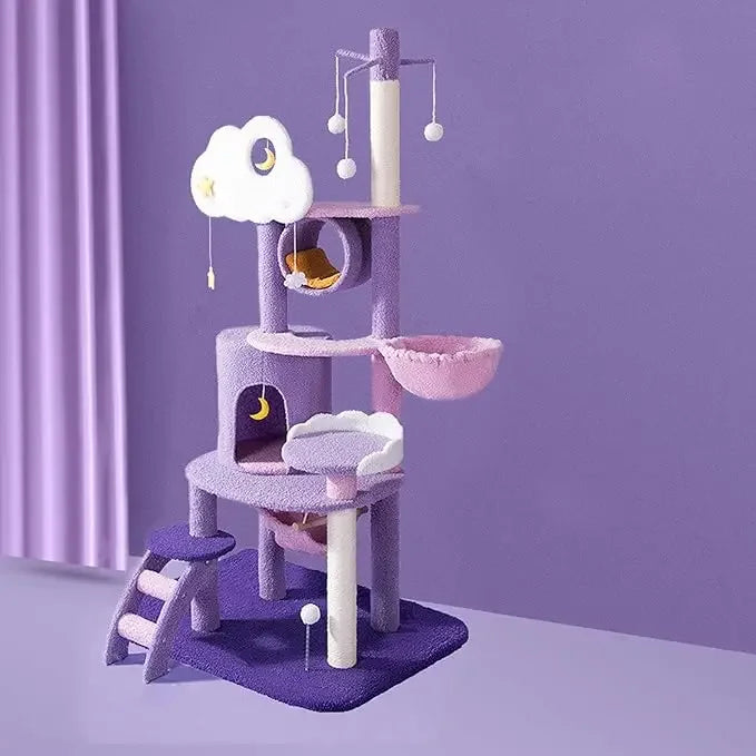 π Dreamy Cat Wonderland Tower πΎ with Cozy Hammocks & Fun Scratching Posts! π±β¨