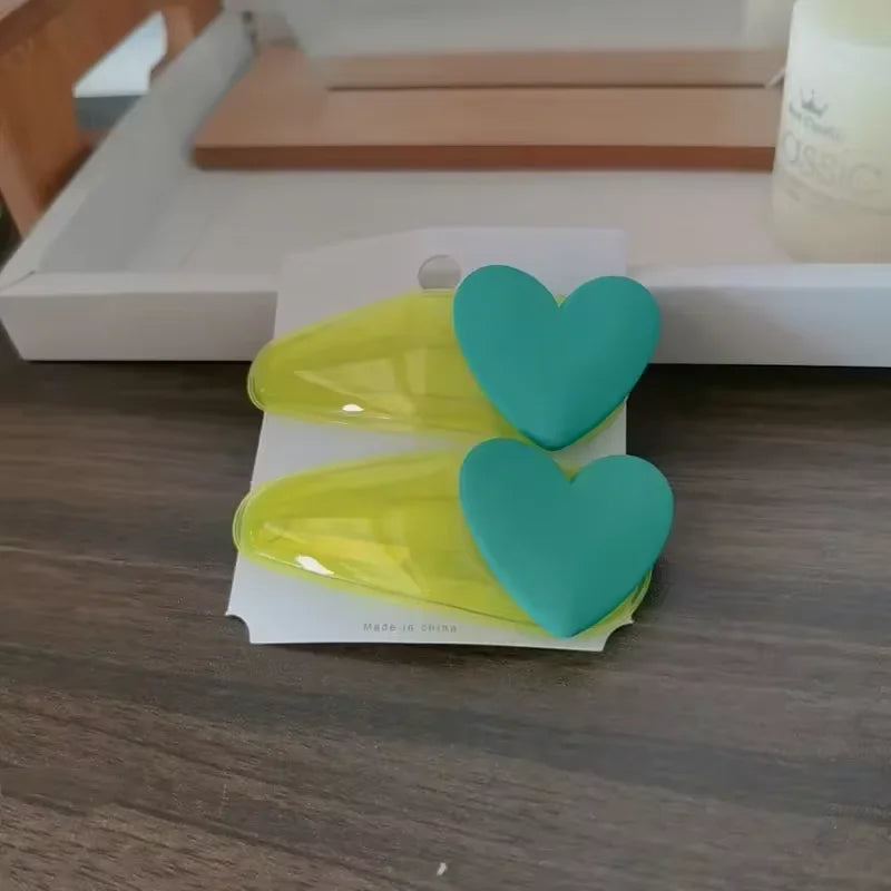 β€οΈβ¨ Sweet Heart Vibes: Adorable 2pc Colorful Hairpin Clips for Girls & Kids! π¦π - Pixie Quill