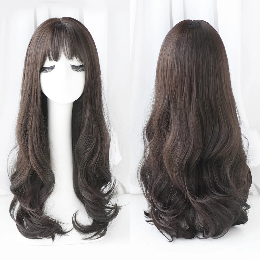 Kawaii Blonde Cosplay Wig πβ¨ | Wavy Synthetic Hair with Bangs for Daily & Party Looks π