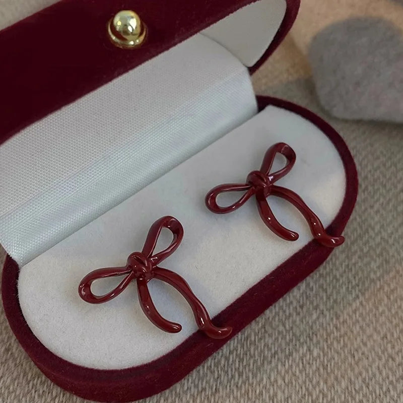 Kawaii Red Bowknot Stud Earrings πβ¨ | Adorable Ear Jewelry for Women & Girls | Perfect Gift for Any Occasion!
