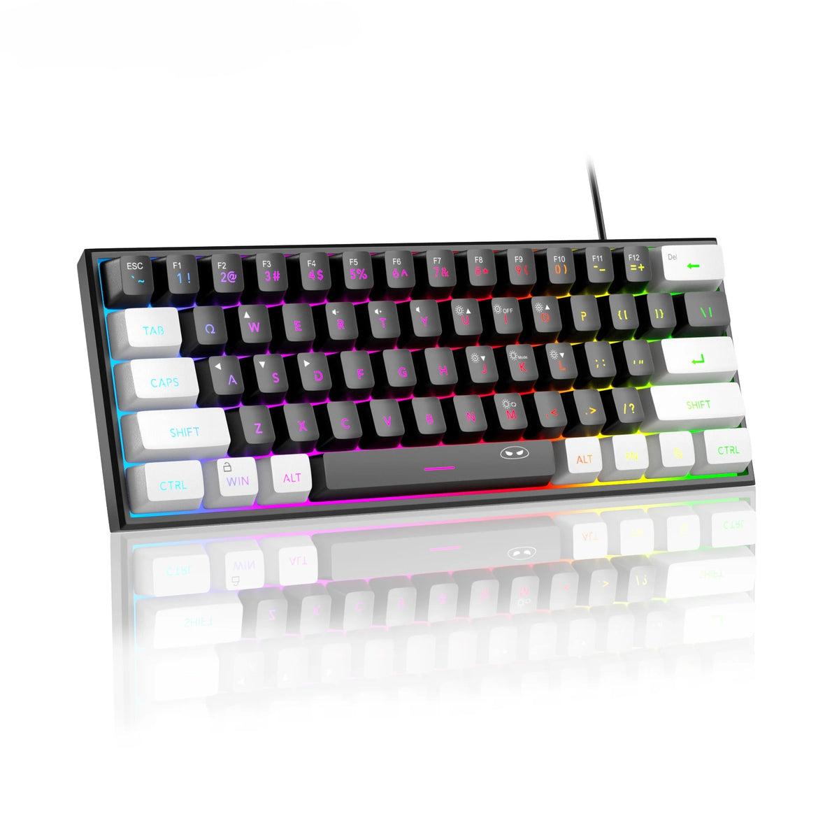 Kawaii Magic: MageGee TS91 Mini 60% RGB Keyboard ๐โจ - Adorable Compact Membrane Keyboard for Gamers & Typists ๐๐