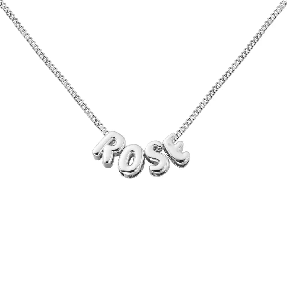 Kawaii Custom 3D Bubble Letter Necklace π | Adorable Personalized Initial Jewelry for Mom & Girls π | Perfect Mother's Day Gift! π