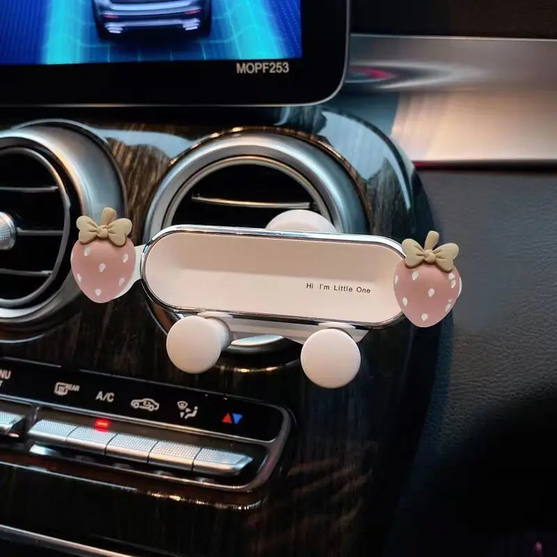 Kawaii Car Air Outlet Phone Holder πΎβ¨ - Cute Cartoon Navigation Buddy & Multi-Functional Accessory!