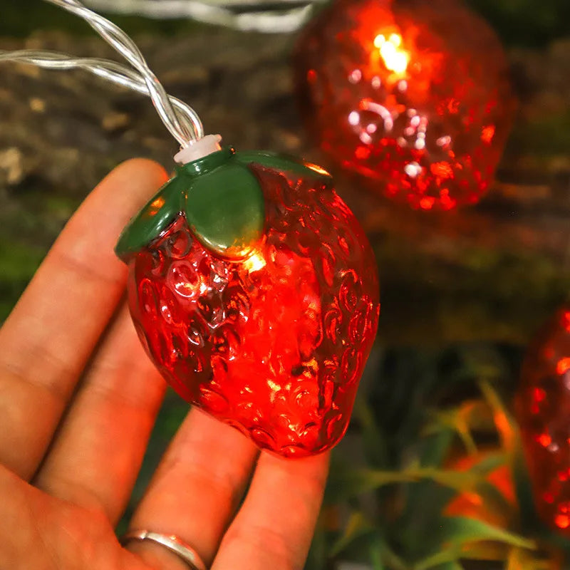 Kawaii Strawberry Fairy Lights πβ¨ | 10 LED String Lights for Enchanting Home Decor π | Perfect for Easter & Parties! π