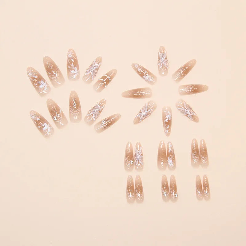 Kawaii Butterfly Delight πΈβ¨ 30 Almond Shaped Press-On Nails with Nail Glue & File! π¦π