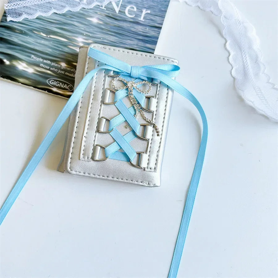 Kawaii Bow Mini Wallet for Women πβ¨ | Cute PU Leather Coin Purse in Y2K Style π | Adorable Casual Accessory π