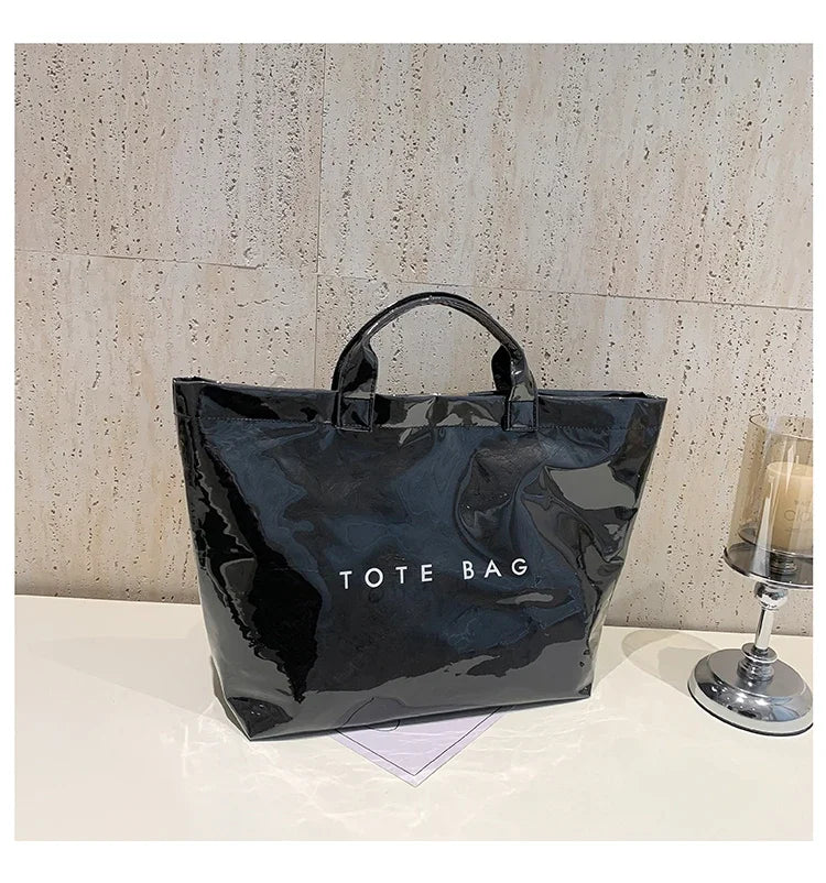 Kawaii Chic Clear Tote Bag πβ¨ | Stylish & Spacious Velcro Handbag for Women ππ | Perfect for Casual Outings!