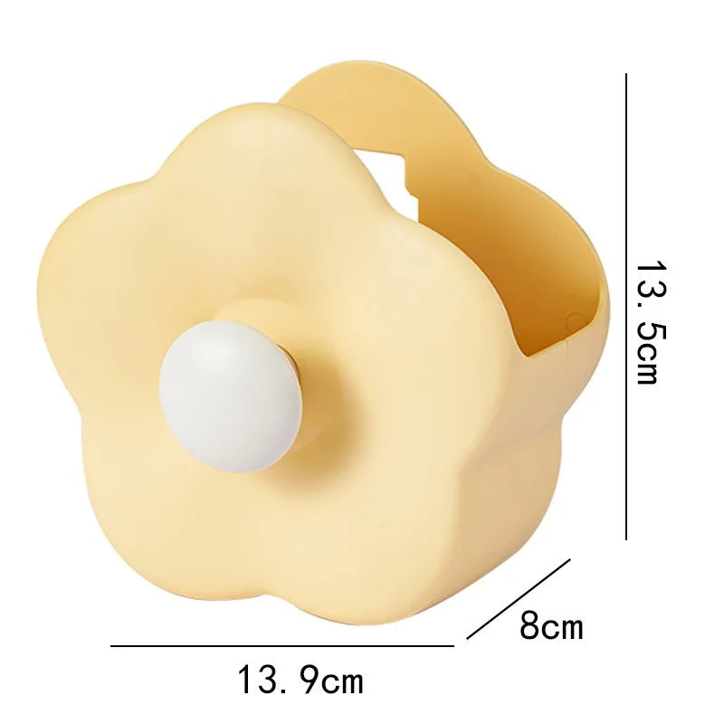 Kawaii Floral Desktop Organizer πΈβ¨ - Cute Wall-Mounted Pen Holder for School & Office Supplies! ποΈπ