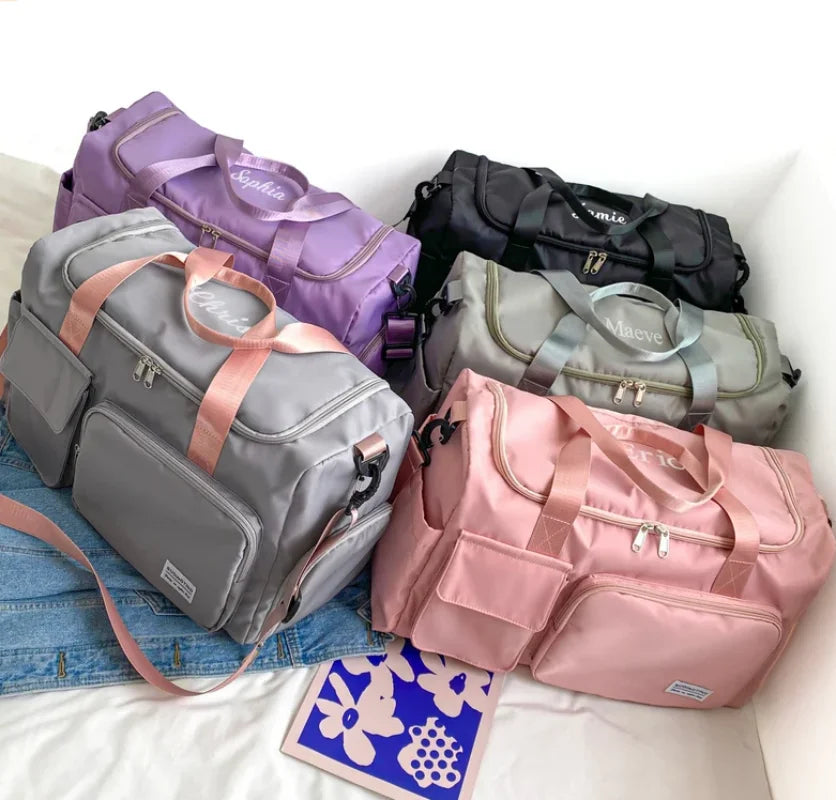 Kawaii Personalized Duffle Bag πβ¨ | Cute Embroidered Weekender for Travel ππ | Perfect Bridesmaid & Christmas Gift! ππ