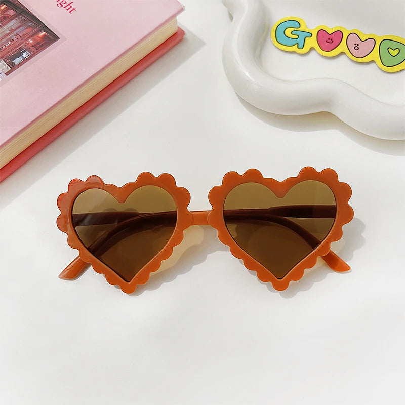 Cute Kawaii Kids' Heart-Shaped Sunflower Rabbit Ears Sunglasses πΌπ | Polarized UV400 for Little Adventurers! πΆοΈβ¨
