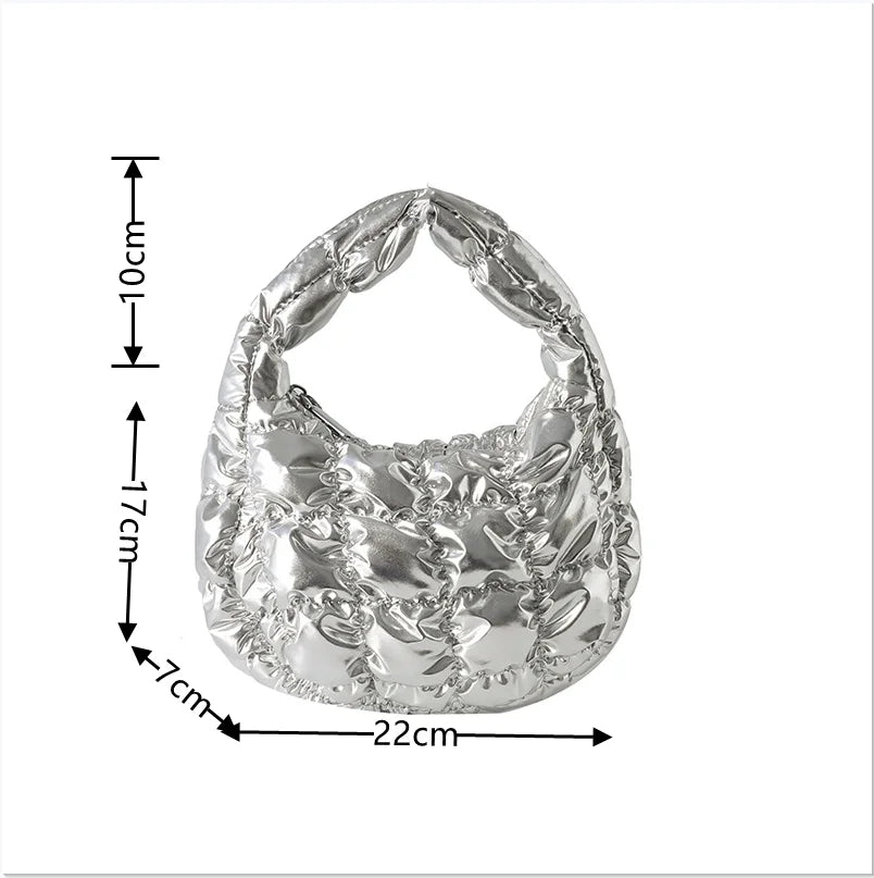 Kawaii Pleated Cloud Mini Handbag πβ¨ | Adorable Soft Nylon Tote Bag for Trendy Women ππ
