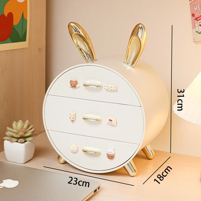 Kawaii Bunny Jewelry Organizer 🐰✨ - Cute Desktop Storage for Hair Accessories, Necklaces, Earrings & More! 💖🌟