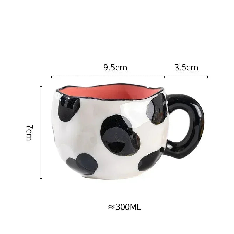 Whimsical Flower Heart Ceramic Mug πΌπ - Adorable Irregular Cup for Coffee, Tea & Juice! Perfect Gift for Kids & Girls!