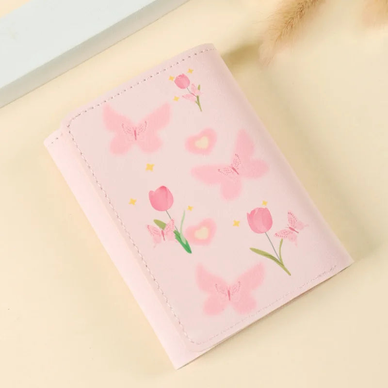 Adorable Bow & Floral Wallet πΈπ - Sweet Pink Purse for Girls, Perfect for Travel & Everyday Use! πΌβ¨