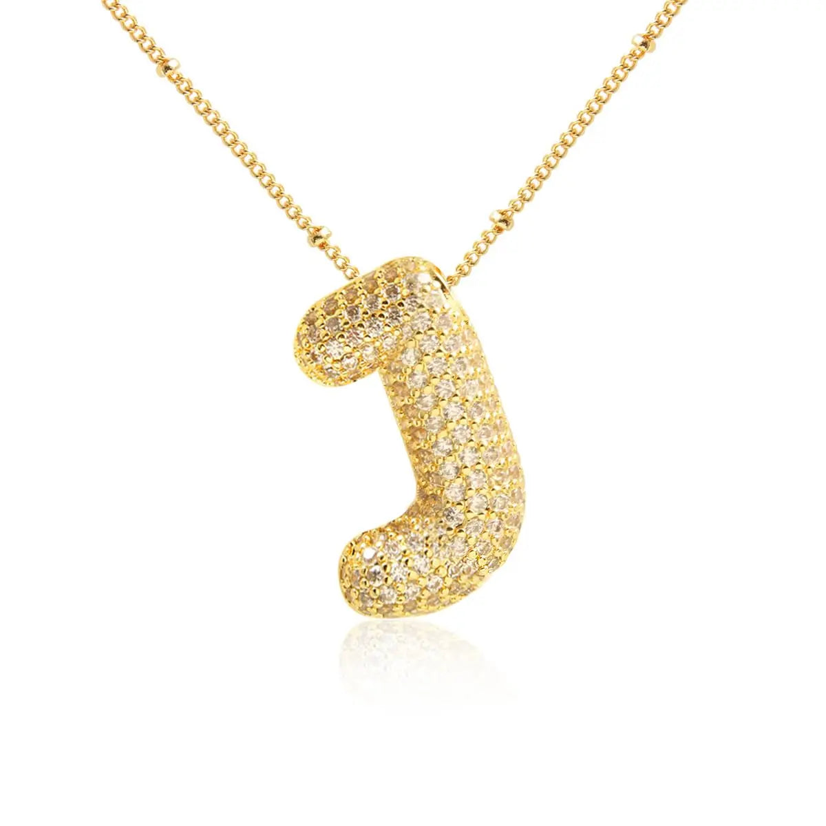 Kawaii Gold Plated Balloon Letter Necklace πβ¨ | Chunky Initial Pendant Jewelry for Trendy Women π©βπ€π