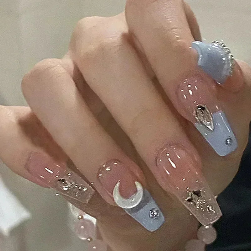 Kawaii Butterfly Dreams πΈβ¨ 24pcs Press-On Fake Nails Set with Glue - Adorable Acrylic Tips for Stylish Girls ππ¦