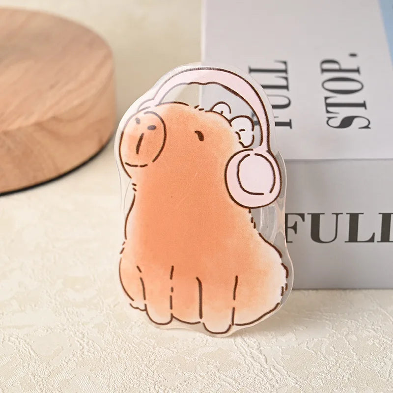 Adorable Capybara Grip Tok πΈπΉ - Cute Flower Phone Stand & Holder for iPhone & Samsung! - Pixie Quill