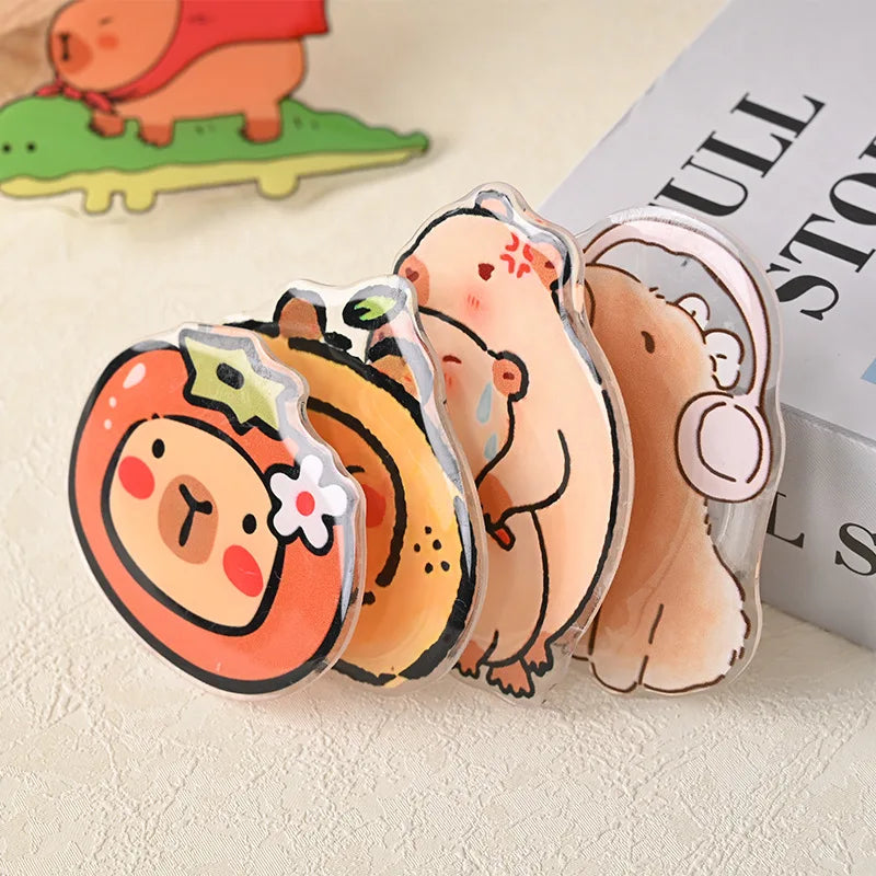 Adorable Capybara Grip Tok πΈπΉ - Cute Flower Phone Stand & Holder for iPhone & Samsung! - Pixie Quill