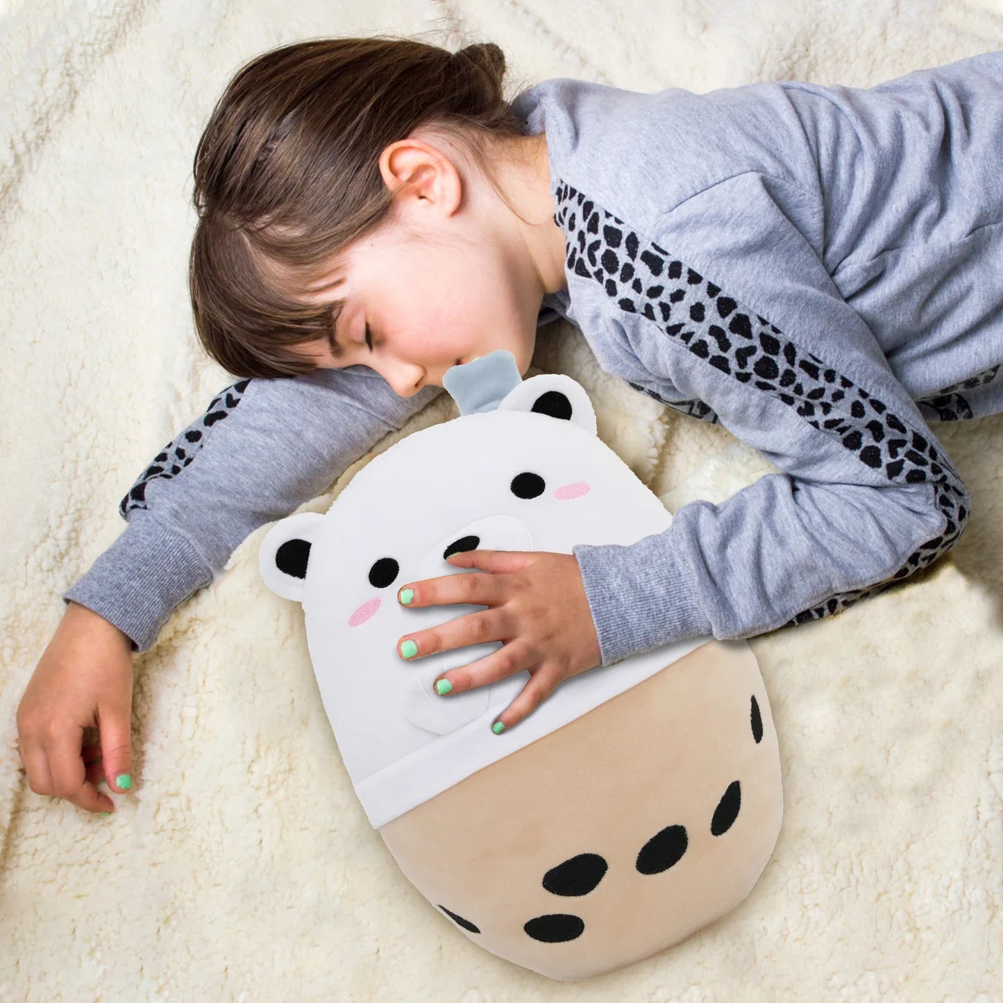 Boba Bear Hug Buddy π»π - Adorable Plush Pillow for Cozy Cuddles! - Pixie Quill
