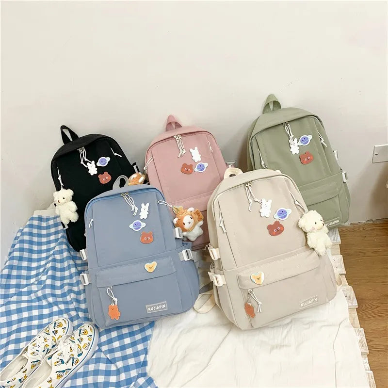 Kawaii Large Capacity Harajuku Backpack πβ¨ - Trendy School Bag for Students & Stylish Workwear! πΈ