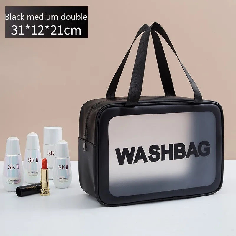 Kawaii Waterproof Travel Makeup Bag πβ¨ | Cute Transparent Cosmetic Organizer for Women πβοΈ