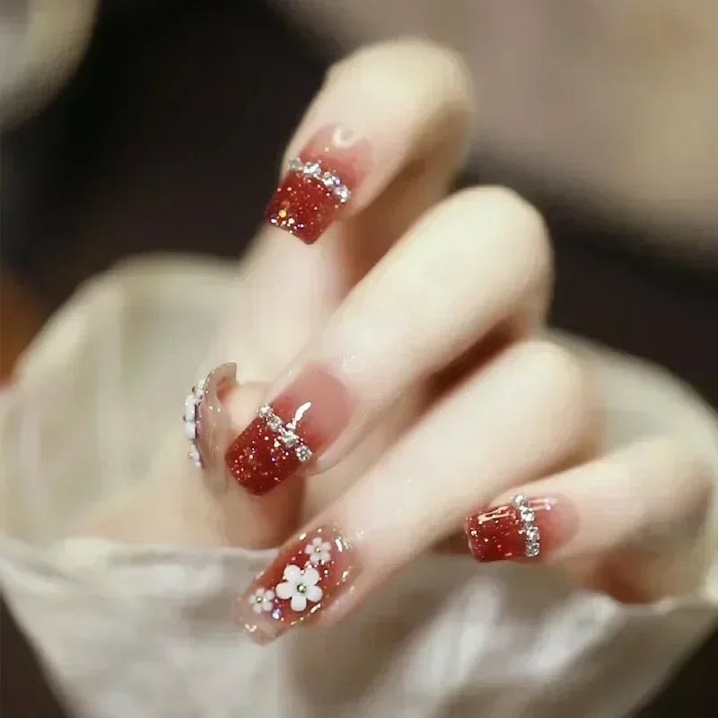 Kawaii Butterfly Dreams πΈβ¨ 24pcs Press-On Fake Nails Set with Glue - Adorable Acrylic Tips for Stylish Girls ππ¦