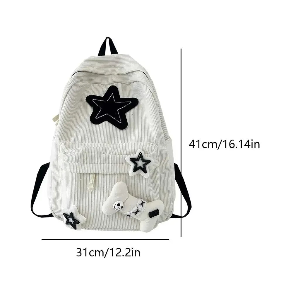 π Adorable Corduroy Backpack for All - Fun Travel & School Companion! πβ¨ - Pixie Quill