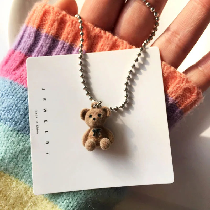 Adorable Plush Bear Pendant Necklace π»β¨