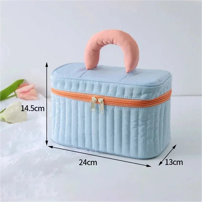 Kawaii Triangle Makeup Pouch π Cute Travel Cosmetic Bag π Zipper Organizer for Toiletries & Beauty Essentials π