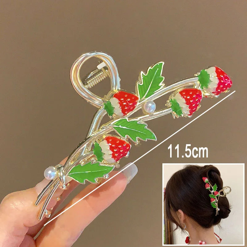 πΈβ¨ Sweet Floral Durian Hair Claw Clip - Adorable Ponytail Grabber for Trendy Girls! πΌπ