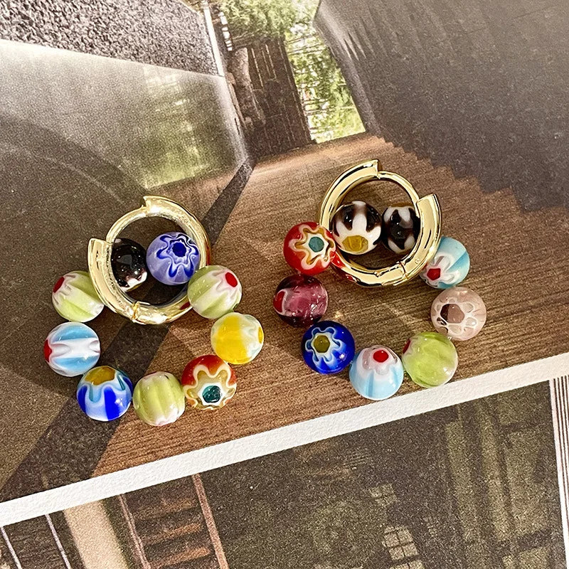 Kawaii Sweetheart Red Glass Heart Drop Earrings πβ¨ - Adorable Asymmetrical Jewelry for Party Girls!