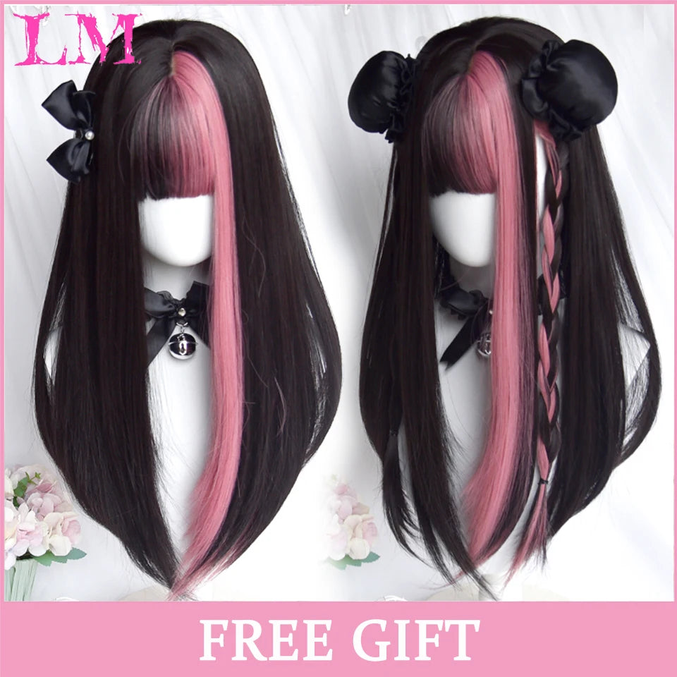 Kawaii Ombre Pink Wavy Wig πβ¨ | Heat Resistant Hair for Cosplay & Daily Fun! ππΈ