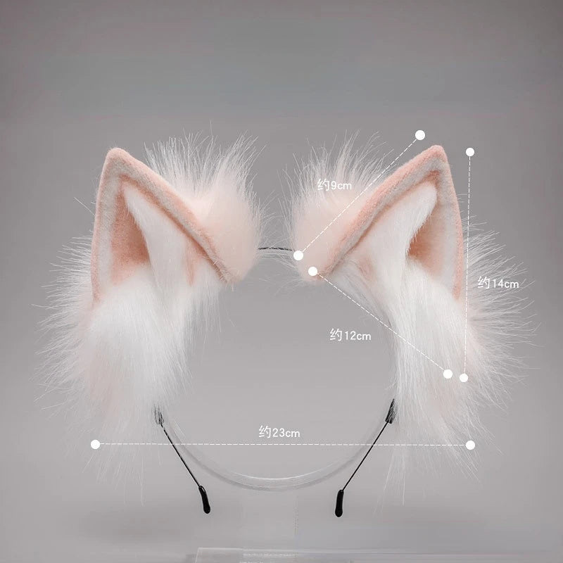 Kawaii Fox Ear Headband 🦊💖 - Adorable Cat Ears Hair Hoop for Cosplay, Halloween & Costume Fun! 🎉✨