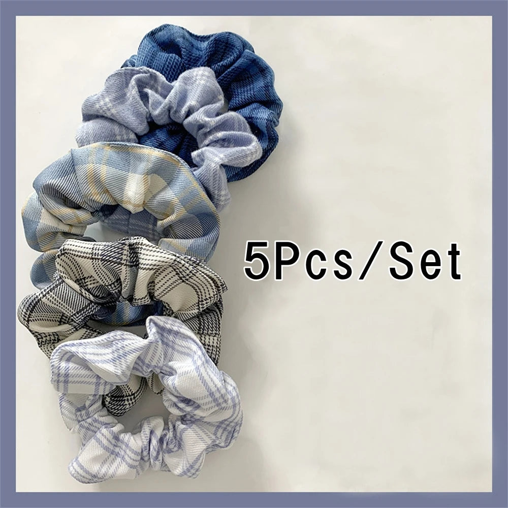 Kawaii Floral & Polka Dot Scrunchies Set πΈβ¨ | 5 Cute Elastic Hair Ties for Teens & Girls! ππ