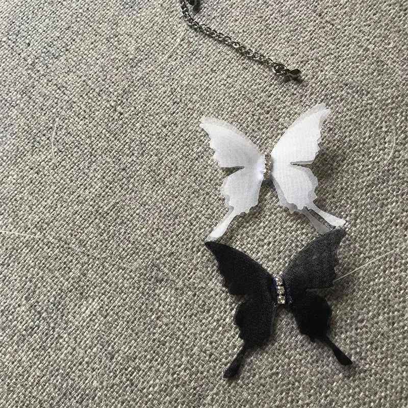 Kawaii Lace Butterfly Choker Necklace π¦β¨ | Charming Transparent Collar Jewelry for Party & Everyday Wear π