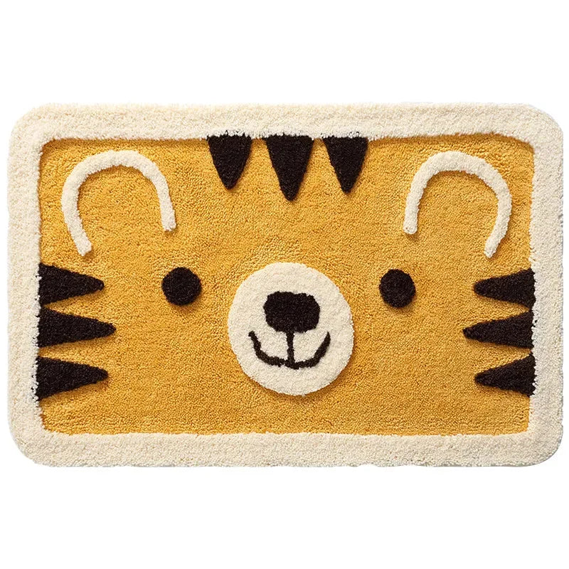 Kawaii Frog & Bear Plush Bath Mat πΈπ§Έ | Non-Slip, Ultra-Absorbent Bathroom Rug for Cozy Decor! πβ¨