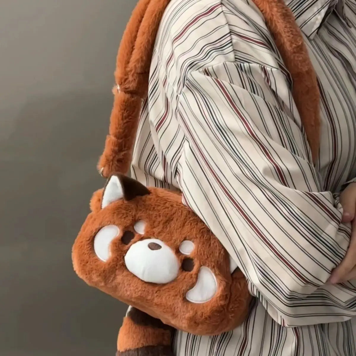 Adorable Panda & Raccoon Plush Crossbody Bag πΌπ¦β¨