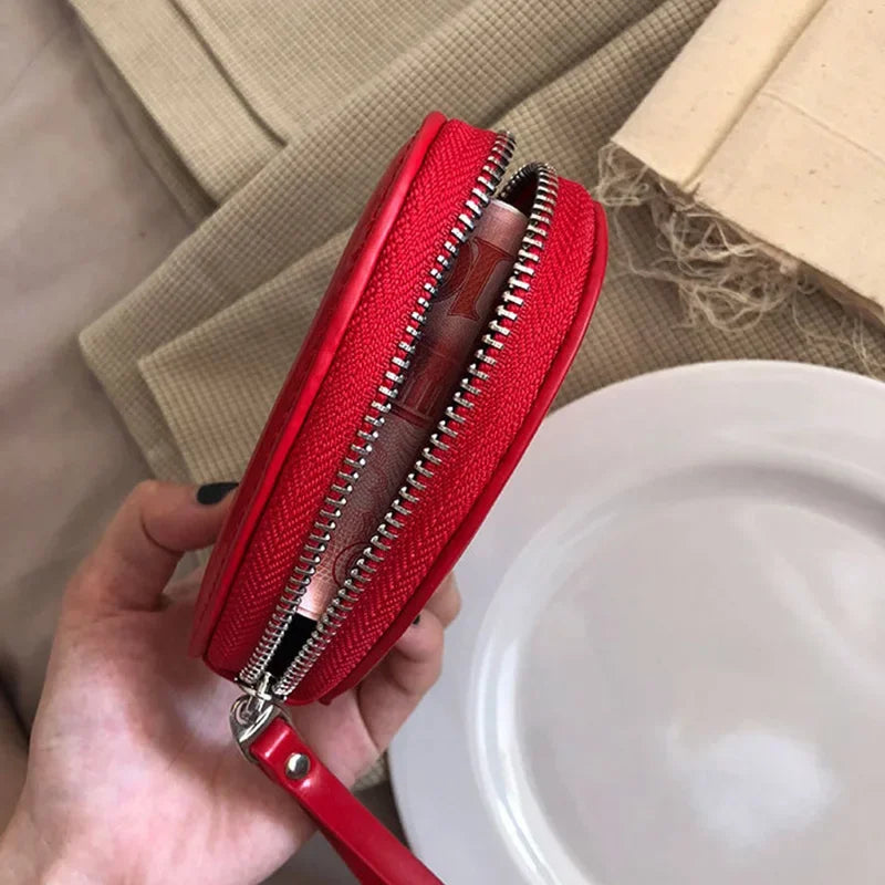 Kawaii Heart-Shaped Wallet for Women π | Cute PU Leather Coin Purse & Card Holder π | Stylish Clutch Bag for Girls π