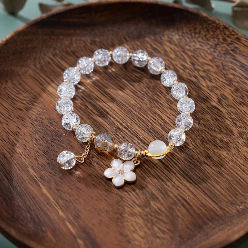 πΈ Adorable Cherry Blossom Beaded Bracelet πΈ | Sweet Pink Flower Charm | Perfect Gift for Girls πβ¨