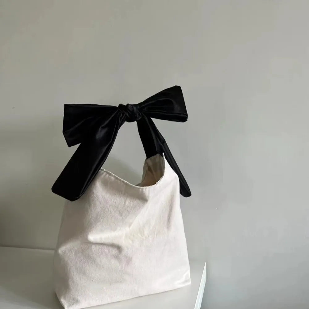 Adorable Y2k Bow-Knot Canvas Shoulder Bag πΈβ¨