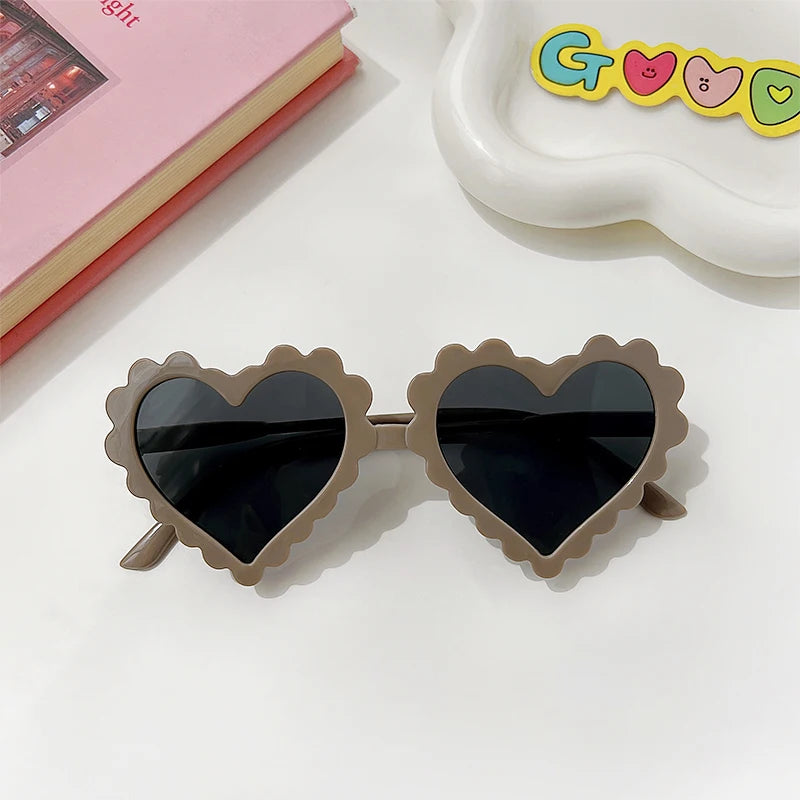 Cute Kawaii Kids' Heart-Shaped Sunflower Rabbit Ears Sunglasses πΌπ | Polarized UV400 for Little Adventurers! πΆοΈβ¨