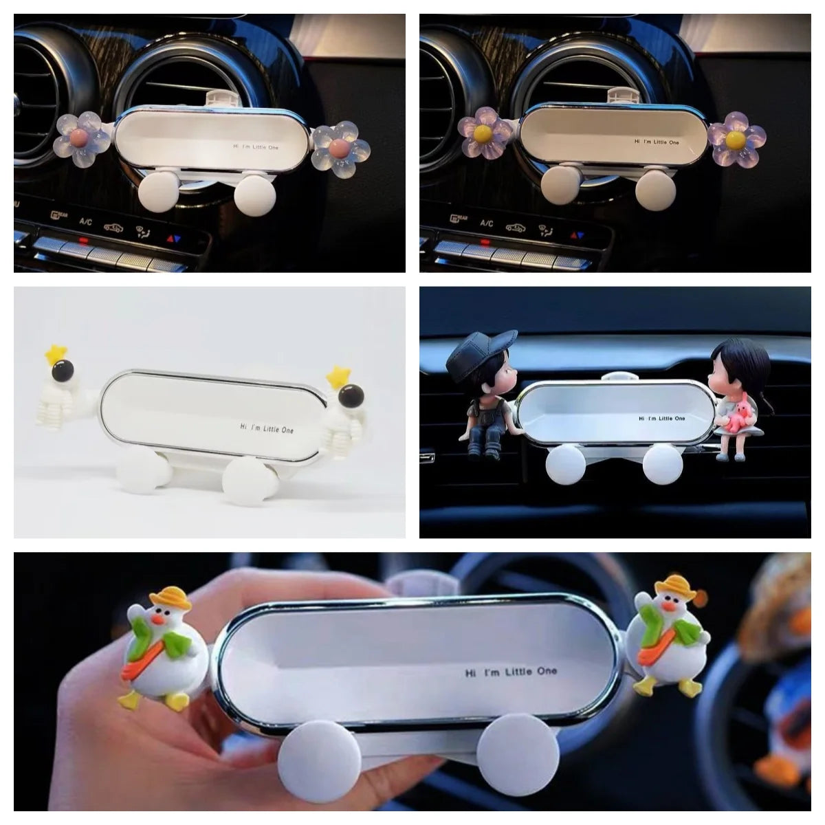 Kawaii Car Air Outlet Phone Holder πΎβ¨ - Cute Cartoon Navigation Buddy & Multi-Functional Accessory!