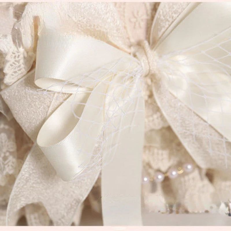 Kawaii Fairy Bow Crossbody Bag πβ¨ - Y2k Elegant Pearl Chain Handbag for Whimsical Fashionistas ππΈ