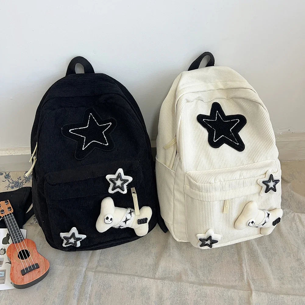 π Adorable Corduroy Backpack for All - Fun Travel & School Companion! πβ¨ - Pixie Quill