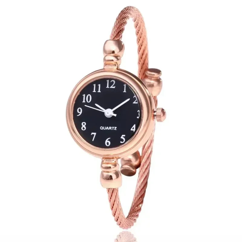 β¨ Kawaii Gold Bangle Watch π | Retro Stainless Steel Ladies Quartz Timepiece βοΈπ