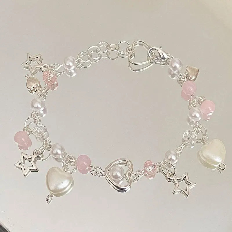 Kawaii Pastel Star Bracelet ✨🌸 Cute Handcrafted Accessory for Fairy Core Lovers!
