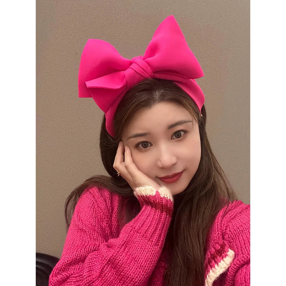 Kawaii Bow Headband π | Cute Rose Pink Hair Hoop for Women & Girls πΈ | Stylish Wide Hair Accessory π